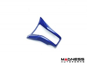 Alfa Romeo Giulia Steering Wheel Trim - Carbon Fiber - Lower Spoke Trim - QV Model - 2020+ models - Blue Candy